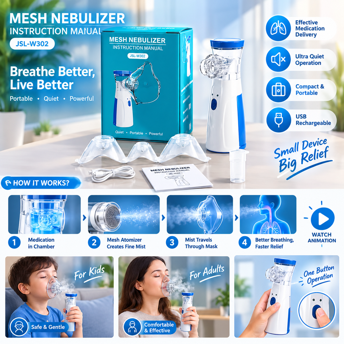 Portable Mesh Nebulizer