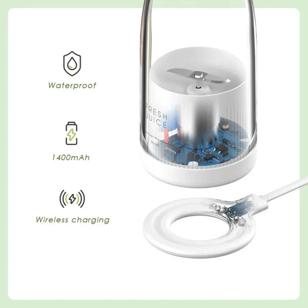 Compact Electric Smoothie and Juice Blender (RECHARGABLE)