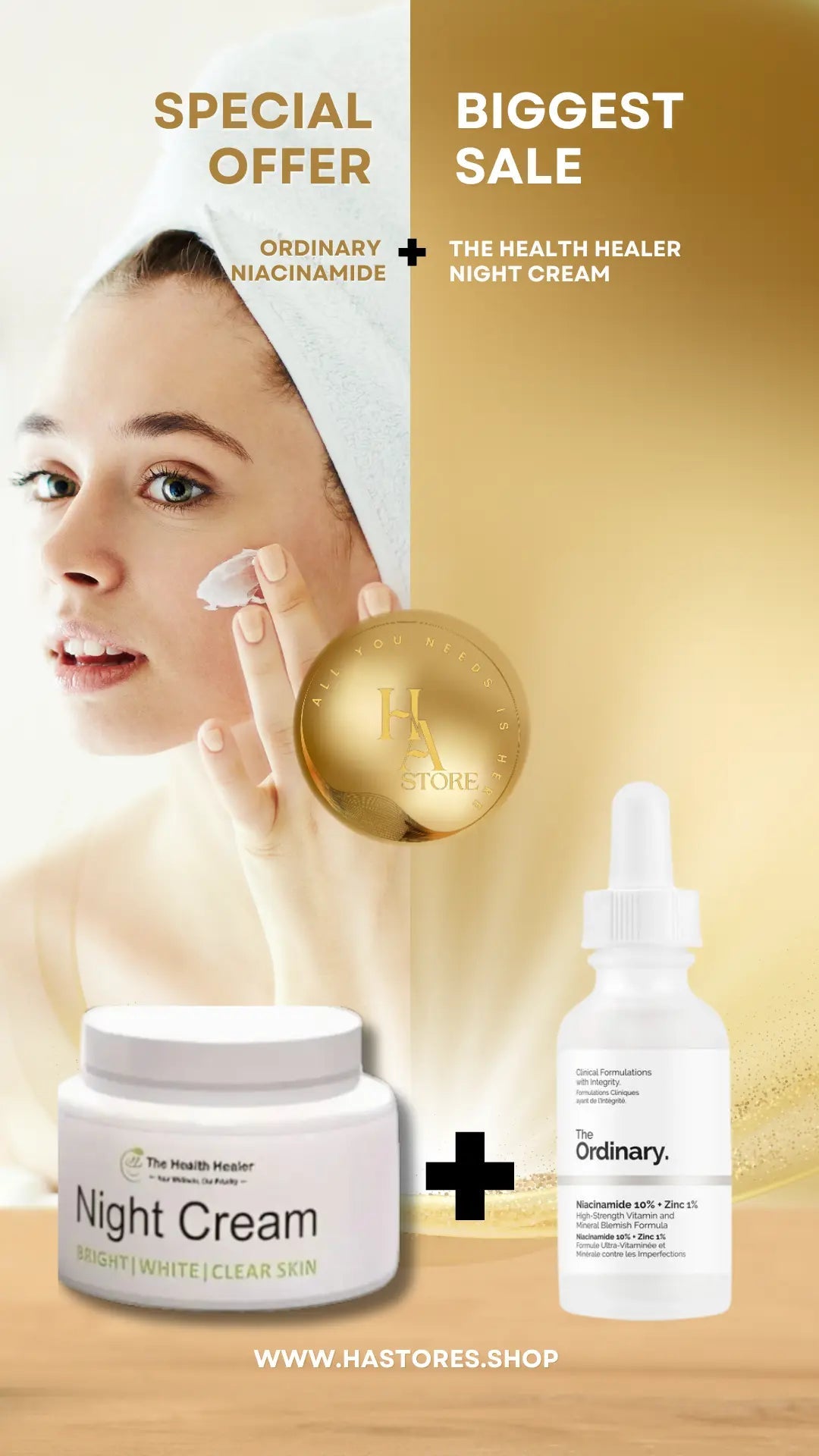 Ordinary Niacinamide With The Health Healer Night Cream