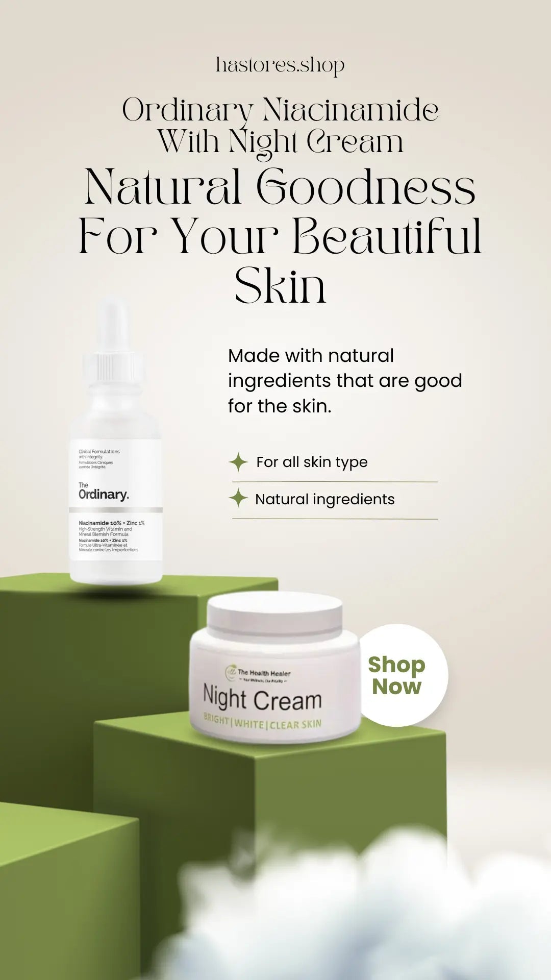 Ordinary Niacinamide With The Health Healer Night Cream