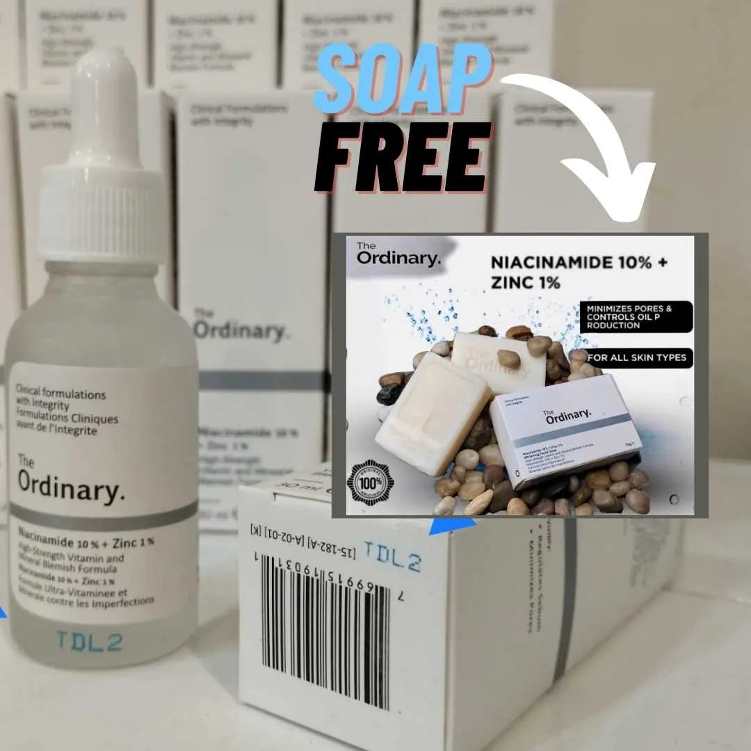 (SOAP FREE) The Ordinary Niacinamide 10% + Zinc 1% – 30ml With Barcode